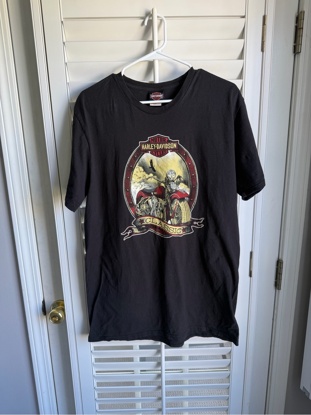 Harley-Davidson Men's Black Classic Motorcycle Graphic Tee Glasgow, Scotland L